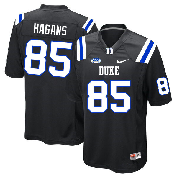 Men #85 Sahmir Hagans Duke Blue Devils College Football Jerseys Sale-Black